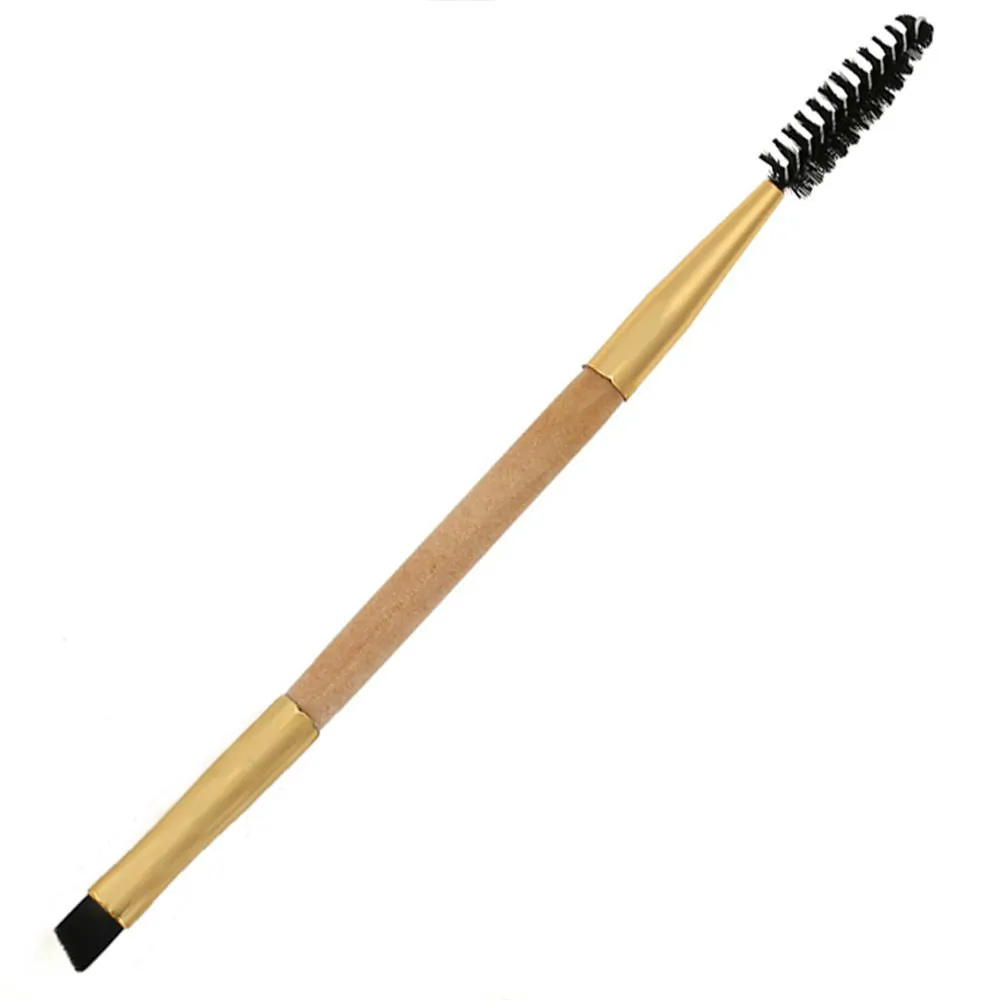 New Arrival Professional Double Eyebrow Brush+Eyebrow Comb Black Flat