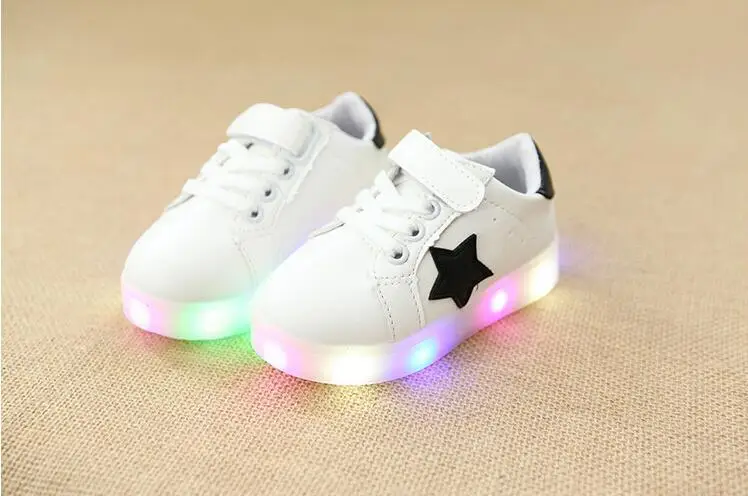 Детская обувь с светильник для маленьких мальчиков и девочек туфли со светодиодной подсветкой; светящаяся спортивная обувь светящиеся кроссовки для мальчиков и девочек, Ligthed обувь