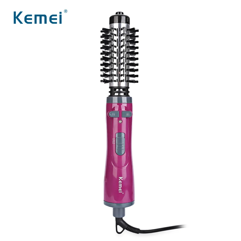 

Kemei KM-8000 Professional Auto-Rotating Electric Comb Hairbrush Blow Dryer Wand Hair Curler Iron Roller Styling Tools EU PLUG