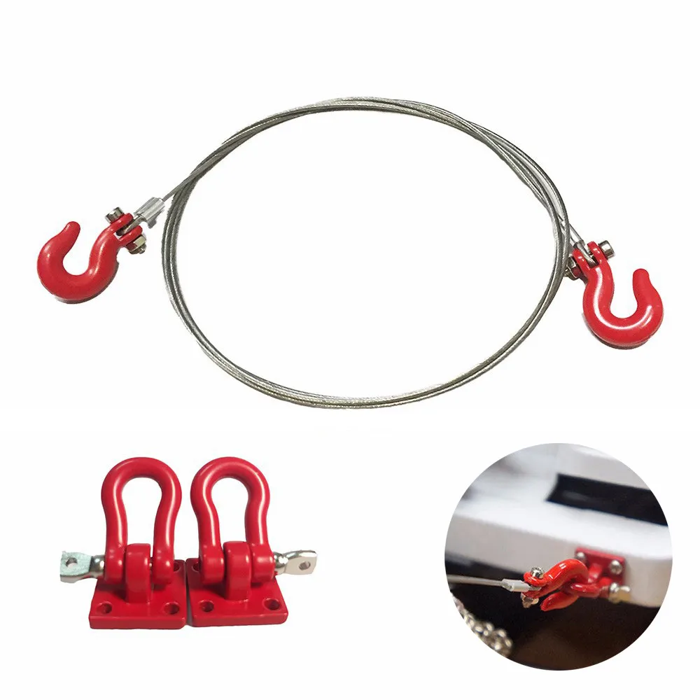 

1/10 Crawler Accessory Heavy Duty Hook Steel Cable for RC Climbing Crawler Car