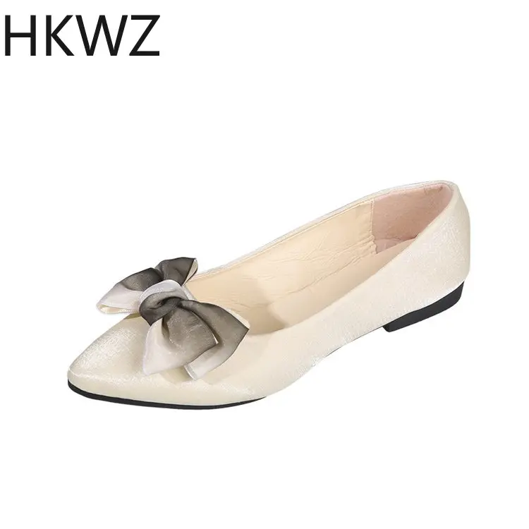 

2019 summer new women's shoes Korean version of the wild fashion bow single shoes flat shallow mouth scoop shoes women shoes