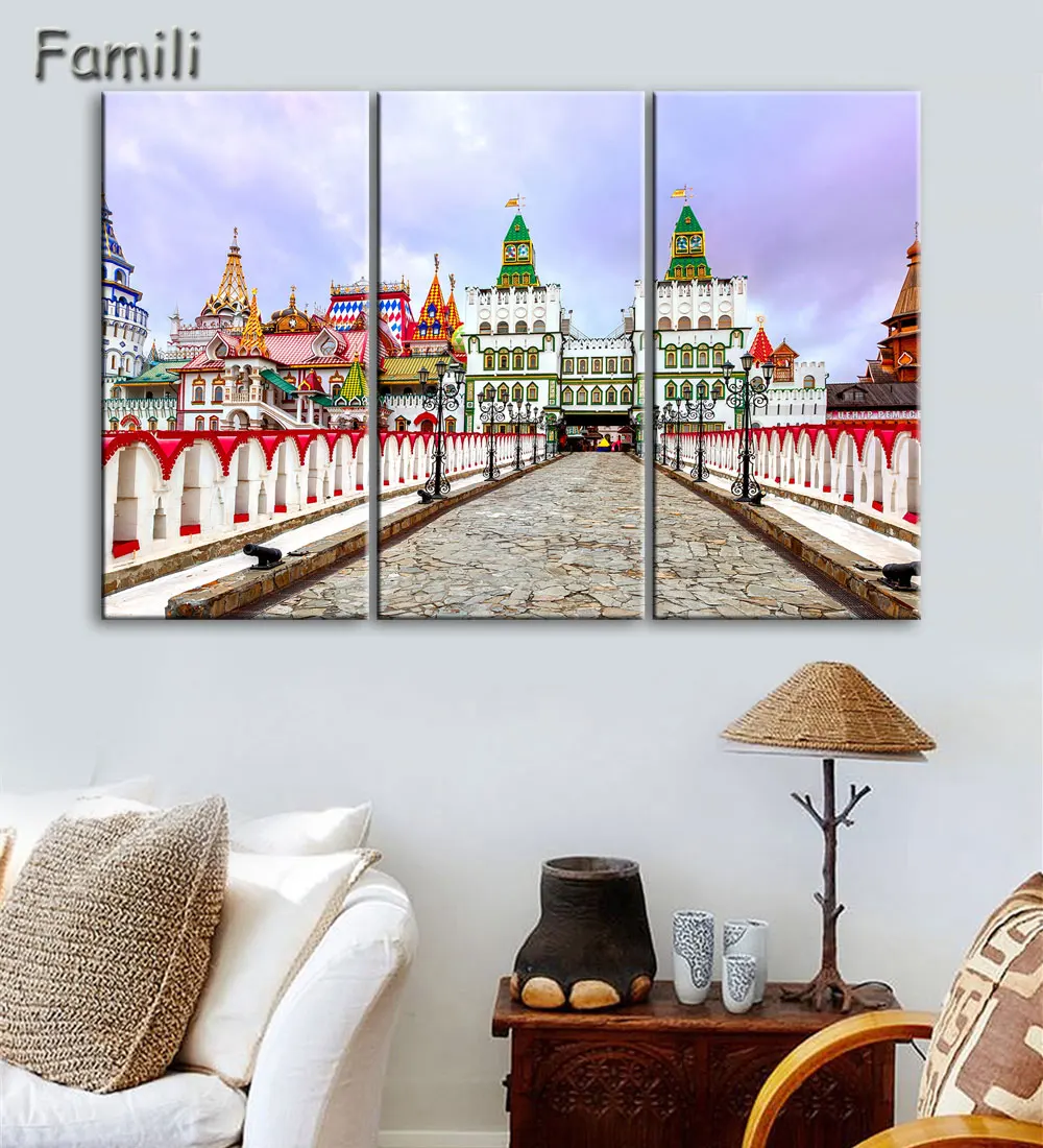 3 шт. Картина на холсте с изображением российского пейзажа|oil painting|canvas paintingwall painting