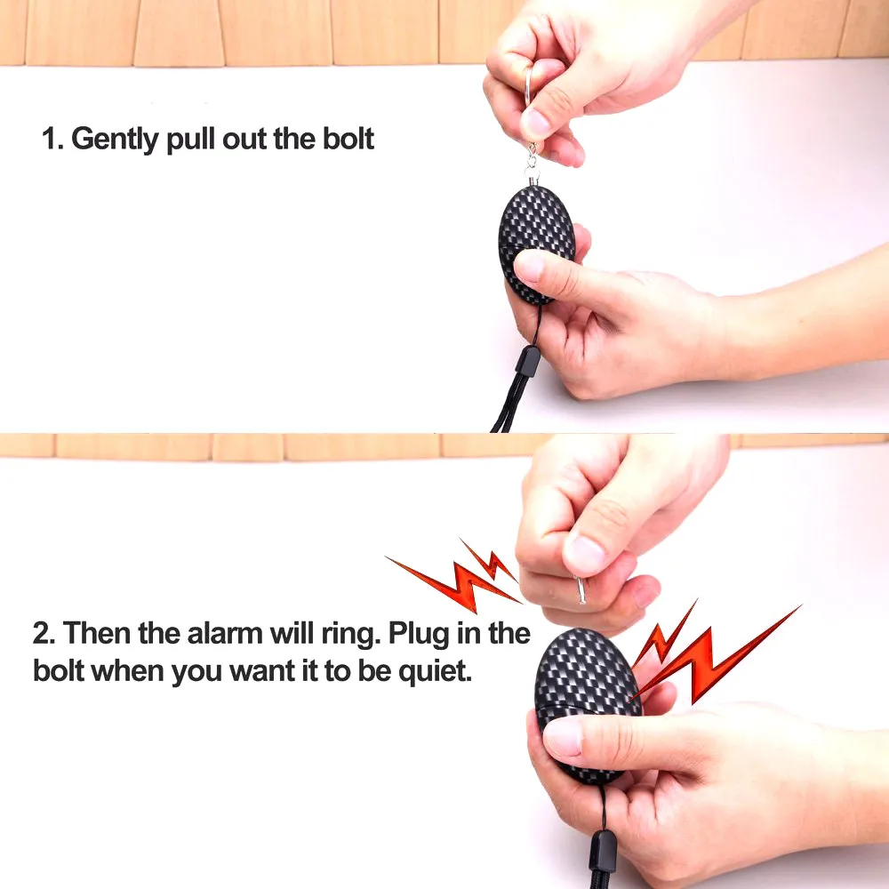 

Portable Keychain Personal Security Alarm Ellipse Anti-Attack Self Defense Emergency Alarms Keyring For Women Kids Girls JLRL88