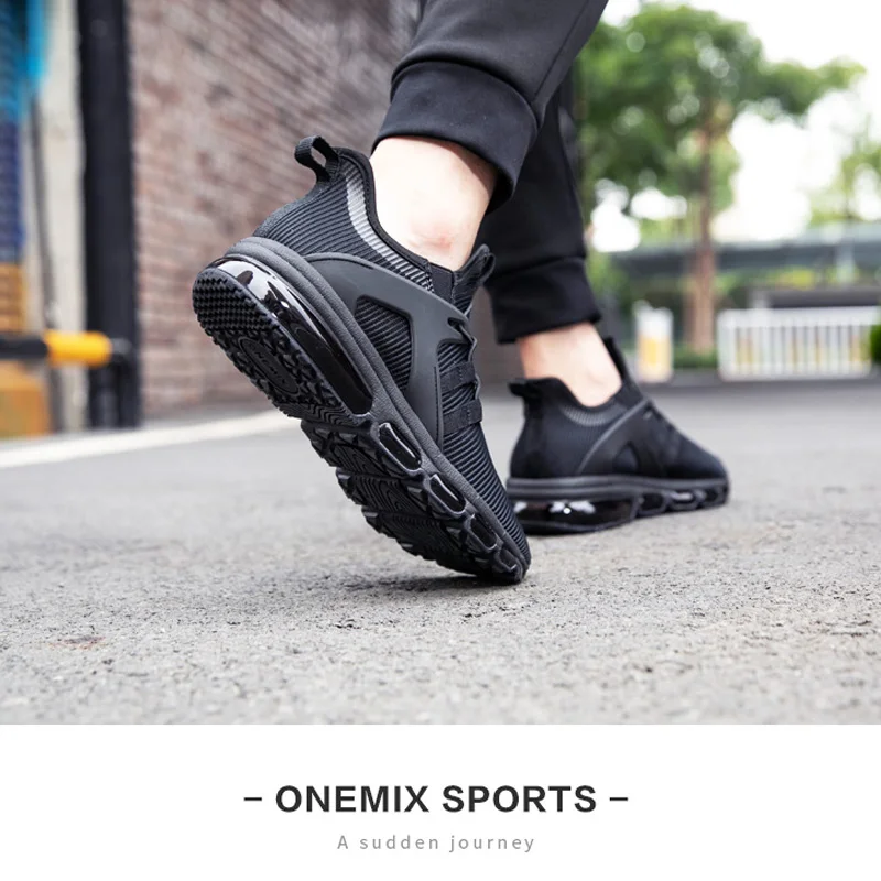 ONEMIX кроссовки Для женщин новые легкая дышащая сетка амортизационная подушечка мужские мягкие кожаные ботинки кэжуал обувь на плоской подошве