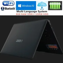 1920X1080P FHD Screen 8GB RAM+320G HDD Windows7/10 Ultrathin Intel Pentium N3520 Quad Core Fast Running Laptops Netbook Computer