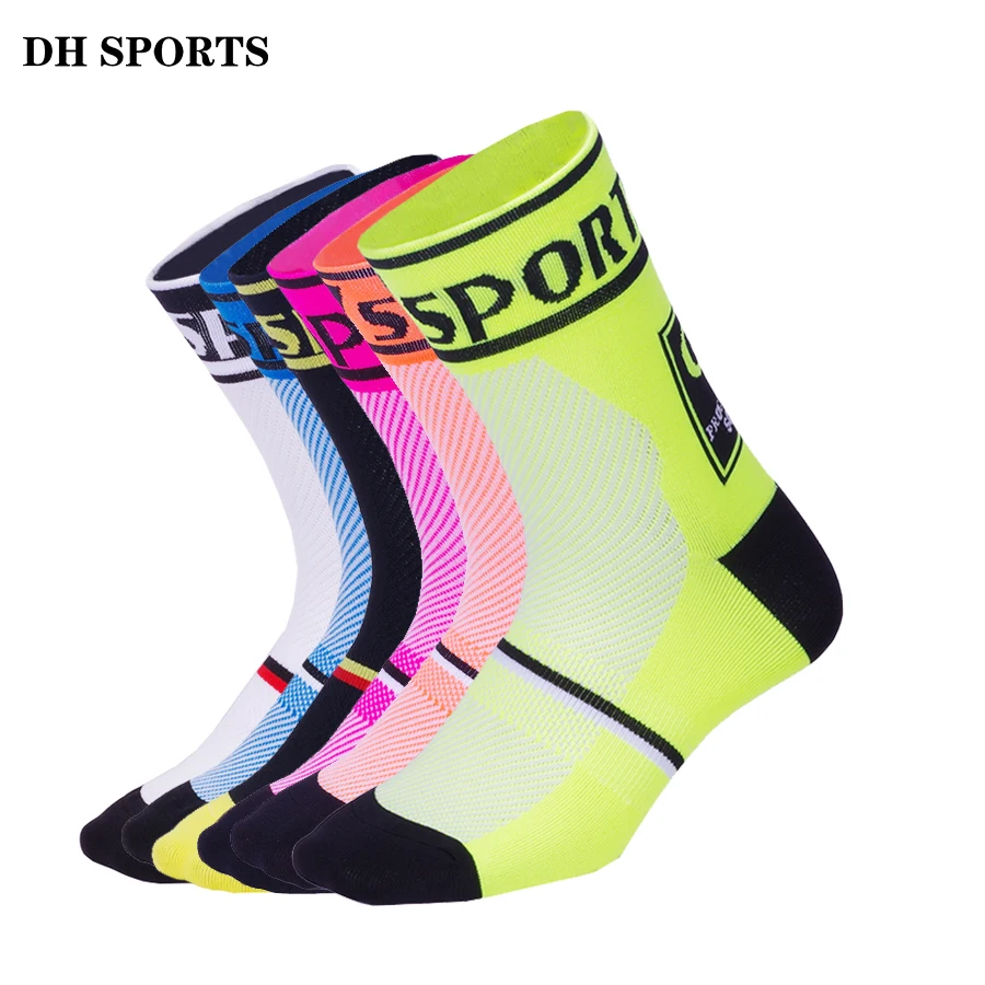 DH SPORTS New Professional Cycling Sport Compression Socks Top Quality