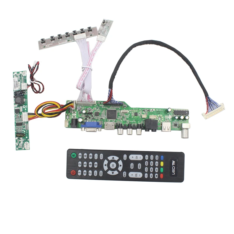 M6V5 ЖК-дисплей ТВ поддержка плата контроллера ТВ AV VGA Аудио USB HDMI для 19 дюймов ЖК-дисплей панели M190ETN01.0 G190EG02 V0 LM190E09-TLK1
