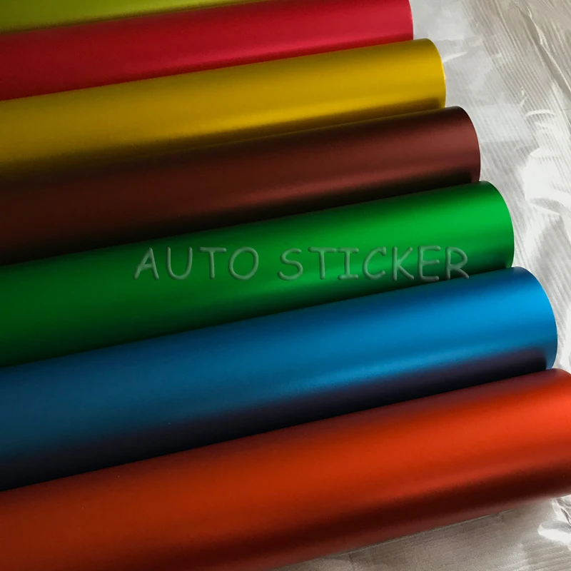Nuevo Llegado! Lámina Autoadhesiva De 1,52x20M Para Coche, Vinilo Metálico Cromado Azul Mate Con Aire Libre