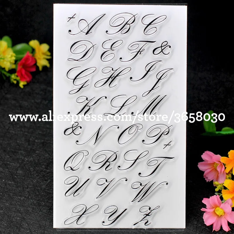 

Art English Alphabet Scrapbook DIY photo cards account rubber stamp clear stamp transparent stamp 10x19cm 8052710