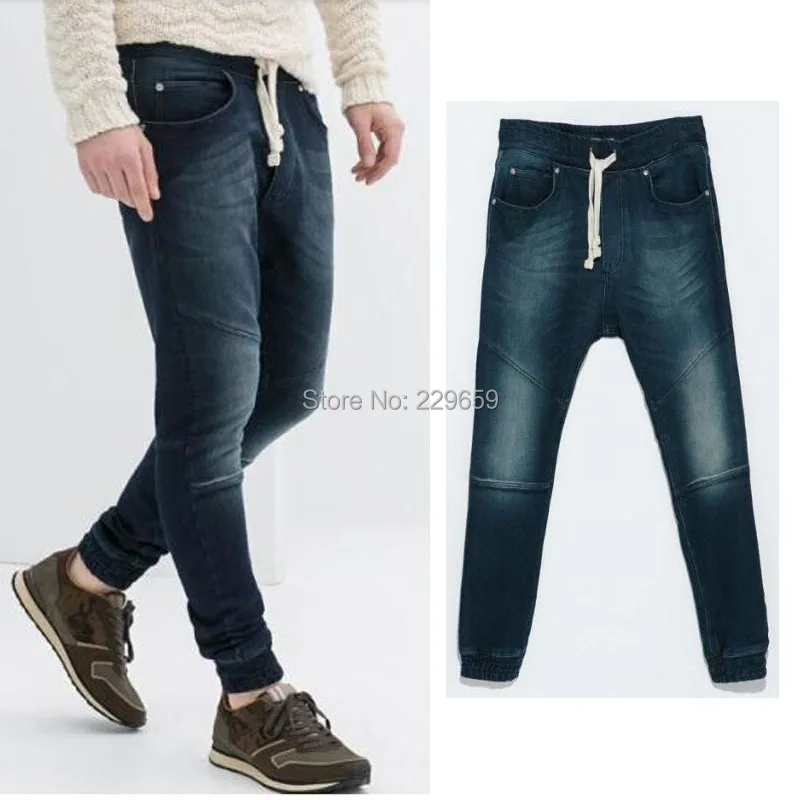 elastic ankle jeans mens