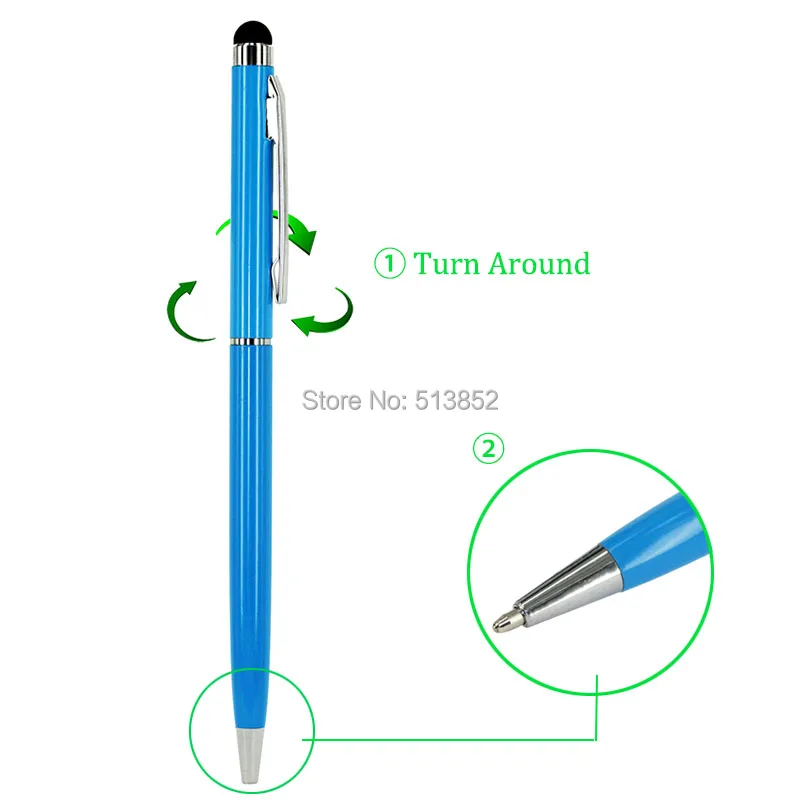 KTG1089_3_2 in 1 Stylus Touch Pen + Ball Pen iPhone 6S 7 7 Plus iPad 4 5 6 iPod Touch Suit for Universal Smart Phone Tablet PC Pen