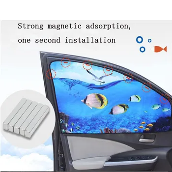 

2019New Car Children Sunshade Sunscreen Insulation Sun Magnetic Rear Side Window Windshield Cute Cartoon Sunshade Car Decoration