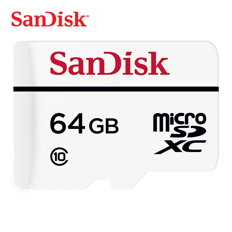 

SanDisk Memory Card High Endurance Video Monitoring MicroSD C10 Card SDHC/SDXC Class10 20MB/s 64GB TF Card for Recorder