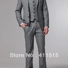 Свадебные смокинги для жениха/на заказ дешевые серый цвет высокое качество мужской жилет костюмы/черный цвет мужские платья