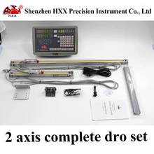 hxx complete 2 axis dro kit gcs900-2db digital readout and 2 pcs linear scales/encoder/sensor 5 micron 50-1000mm for machines