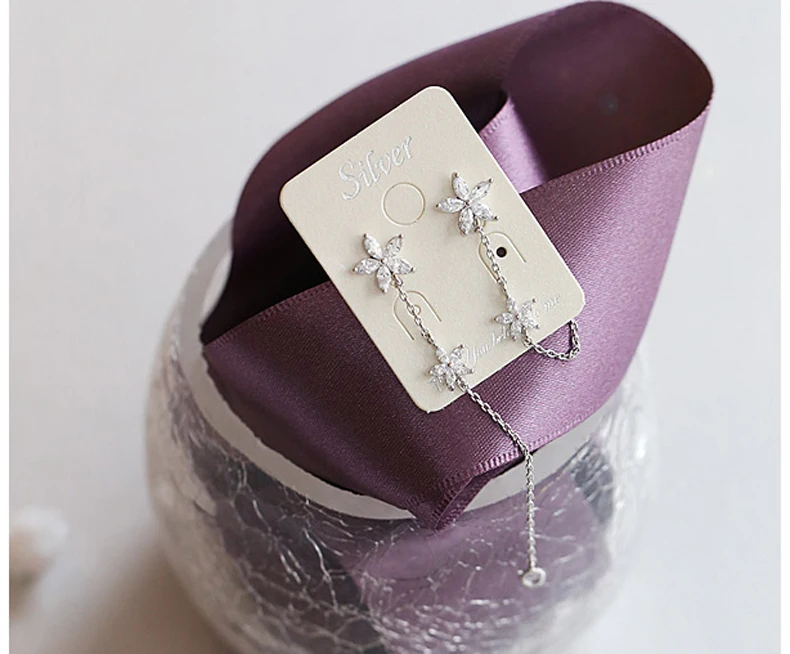 Корейская звезда Мода 925 серебро украшение в виде цветка серьги для женщин рождественские украшения Brincos Pendientes Девушки вечерние подарки