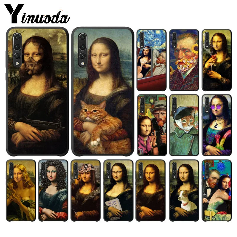 

Yinuoda Funny Leonardo da Van Gogh Vinci Mona Lisa Phone Case for Huawei P10 plus 20 pro P20 lite mate9 10 lite honor 10 view10