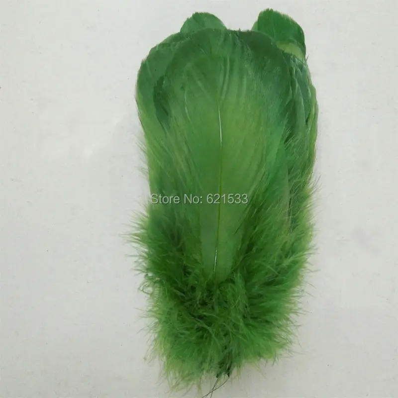 

Goose Feathers,200pcs/lot Army Green Goose Nagoire Loose feathers,12-20cm ,wholesale feathers,use for masks, mailings&craft