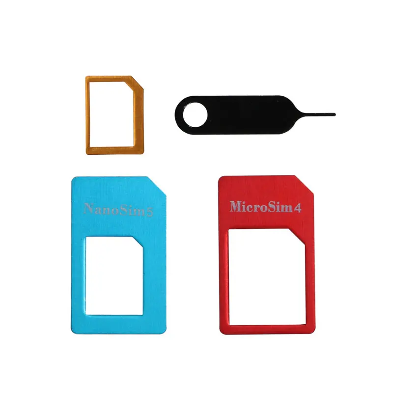4 in 1 Nano Sim Card Adapter + Regular & Micro Standard SIM Tools for iPhone 4s 5 5s 6 6s 7 7Plus Retail Box | Инструменты