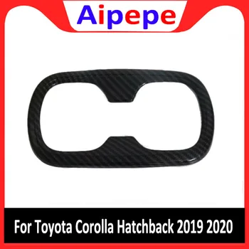 

For Toyota Corolla 2019 2020 Rear Water Cup Holder Frame Cover Trims Carbon Fibre Sticker Decoration Car styling Accessories