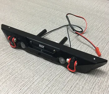 

1Set Metal Rear Bumper 43mm Mounting Distance Anti-collision Bar with LED Lights for SCX10 90046 90047 RC Cars Body Accessories