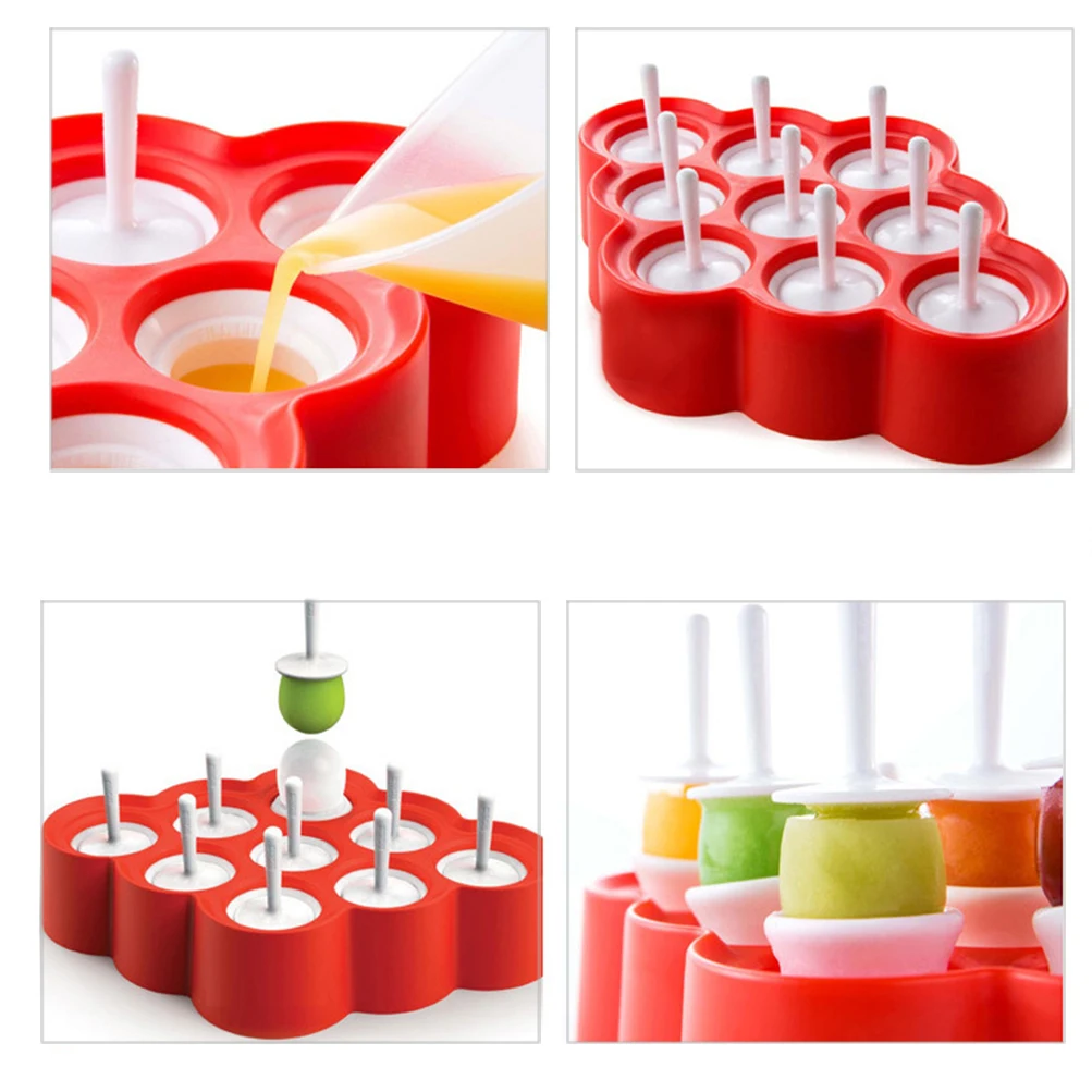 Yummy Pop Плесень Для мини-мороженое, красный, 16,7X5X25,7 см красочные