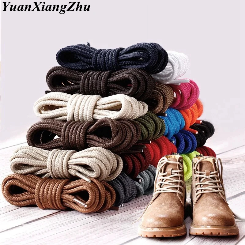 1 paire de lacets ronds en Polyester solide classique Martin Boot Lace décontracté chaussures de sport Lace 90cm/120cm/150cm 21 couleurs