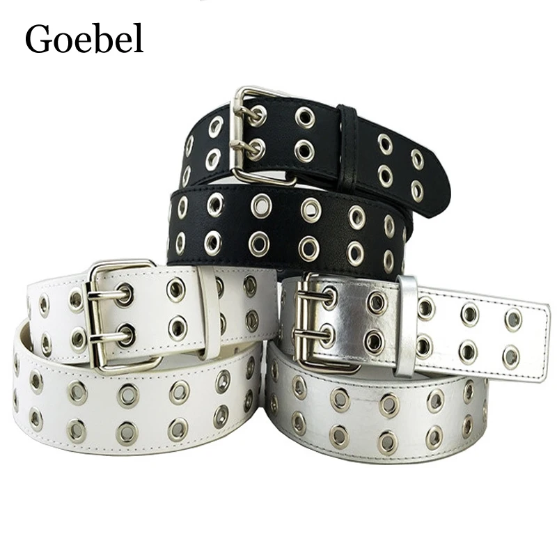 

Vintage Rivet Luxury Designer Punk Belts Men High Quality Rock Motorcycle PU Leather Waist Strap Belt For Male Jeans