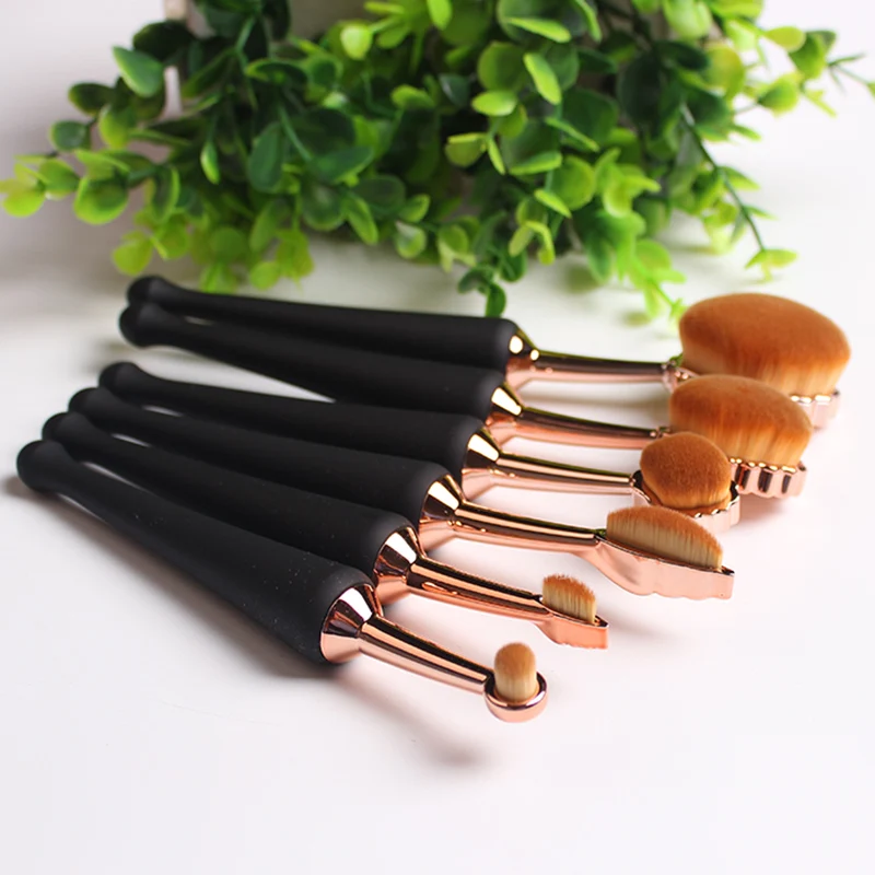 6 pcs المهنية فرشاة للمكياج مجموعة بودرة ظلال العيون كحل مستحضرات التجميل يشكلون مجموعات الجمال أساسيات فرشاة للمكياج es