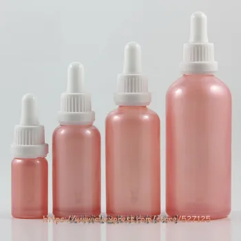 

10ml 30ml 50ml 100ml pink(painted) bottle with theftproof dropper lid,perfume/liquid/essential oil glass container