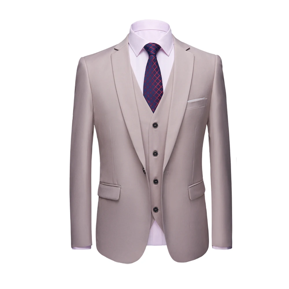 6XL Groom Men Dress Suits With Pants Three Piece Elegant Italian Business Suits Wedding Suit for Groom/Best Man Prom Party Wear