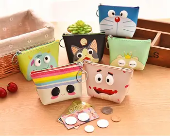 

Mini Candy Color Cute Animal Change Silicone Coin Purse Case with Keychain, Adorable Cartoon Wallet Kids Girl Gift
