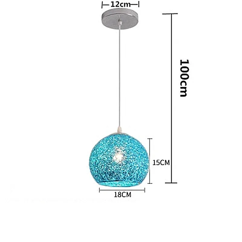 Современный потолочный светильник из кованого алюминия, подвесной светильник, винтажный барный светильник, кухонный офисный СВЕТОДИОДНЫЙ Красочный металлический светильник, светильники - Цвет корпуса: Bule