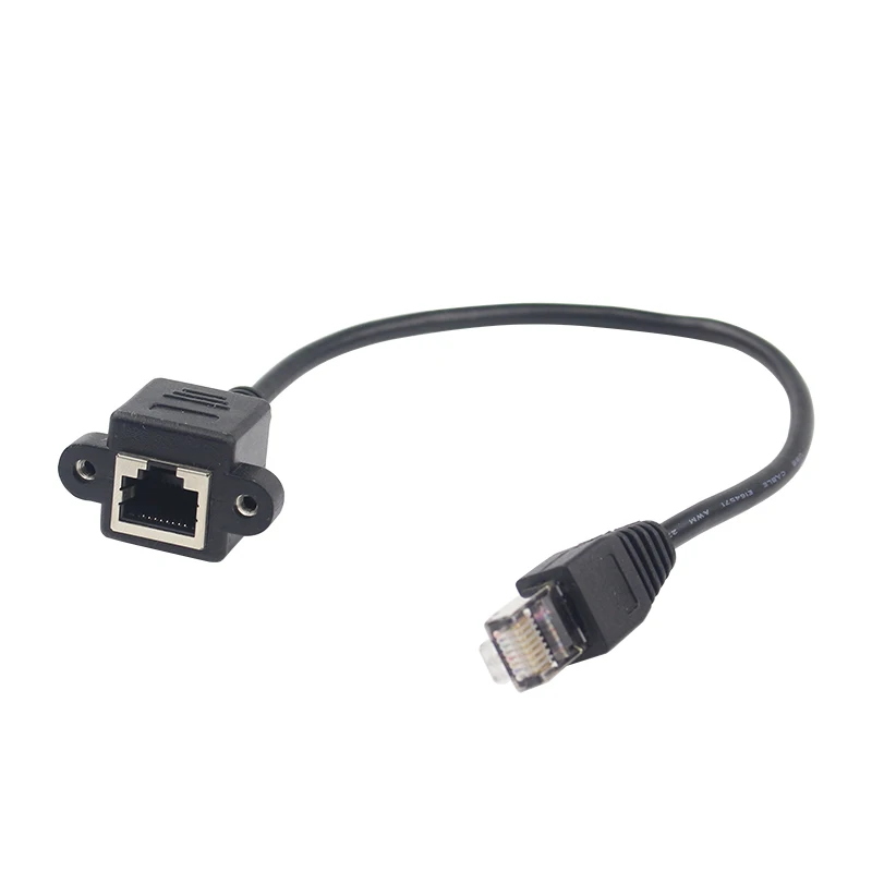 Buy RJ45 30 CM Male to Female Screw Panel Mount