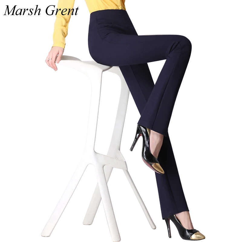 Plus Size 4XL Stretch High Waist Women Office Work Pants For Ladies OL