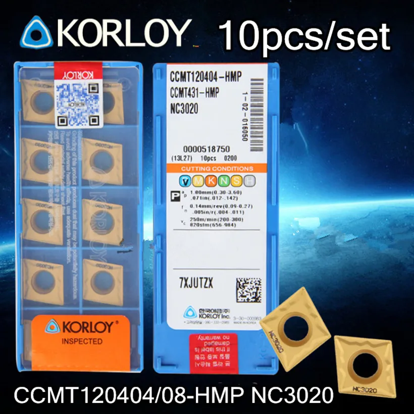 CCMT120404/08-HPM NC3020 10 шт./компл. ЧПУ твердосплавные пластины NC3020 подвергая механической обработке стальных