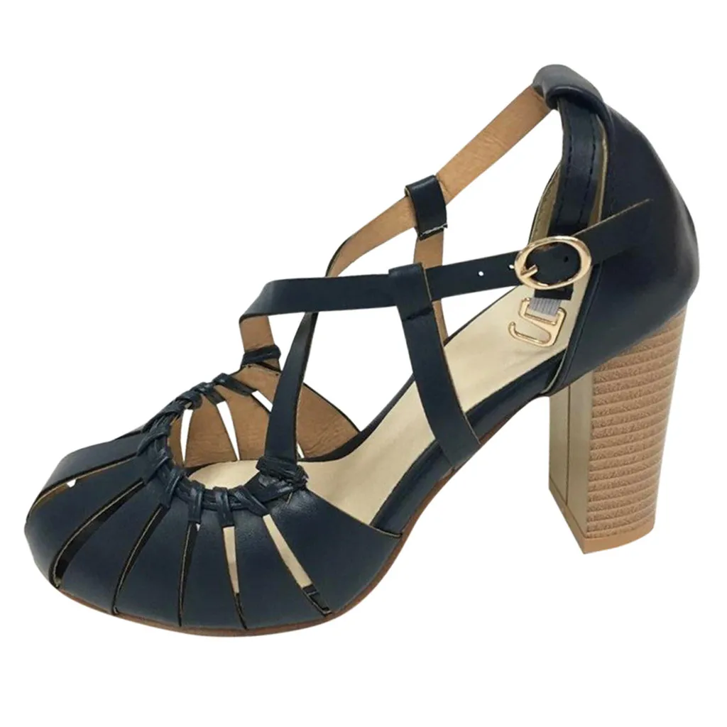 Босоножки на платформе обувь для женщин кожаные босоножки на высоком каблуке лето г. chaussures femme Босоножки на платформе, большие размеры 43# N3