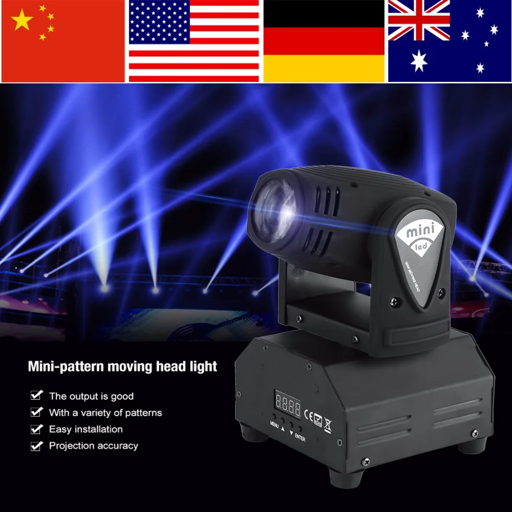 2 шт. 50 Вт светодиодный RGBW сценический светильник с подвижной головкой DMX512 Диско DJ свет вечерние световые