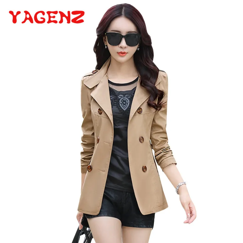 YAGENZ короткое пальто для женщин топы Chaqueta Mujer весна-осень и куртки женские модные