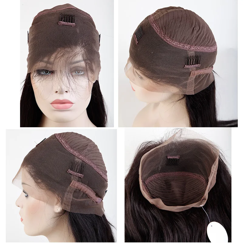 SEGO 360 Lace Frontal Wig Human Hair Straight Peruvian Remy Hair 130% Density Glueless Lace Wigs Pre Plucked with Baby Hair