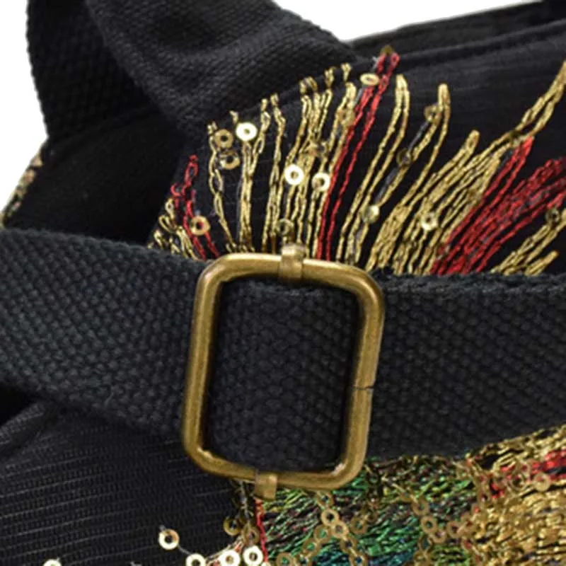 Women Vintage Shoulder Bags Peacock Embroidery Female Handbag Lady Messenger Bag Sequins Top-Handle Tote Crossbody SS7037 (4)