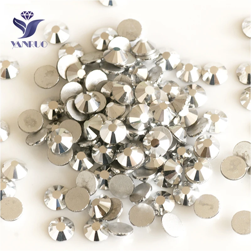 

YANRUO 2058NoHF SS20 Light Chrome 1440Pcs DIY Nail Art Flatback Non Hot Fix Strass Crystal Rhinestone For Jewelry Making