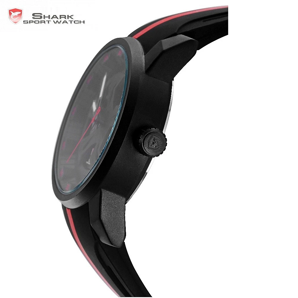 Thresher SHARK Sport Watch Racing Layer 3D Wheel Design Dial Crown Quartz Silicone Band Men Watches/SH501-504