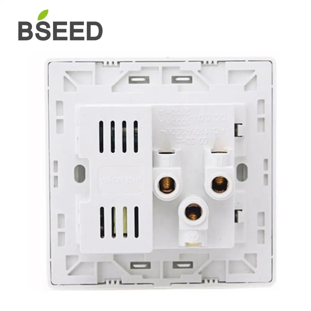 BSEED Home Universal Wall Socket Dual 2 USB Plug Switch Power Supply Plate 2100MA Charger Electric Socket Outlet Adapter Cable