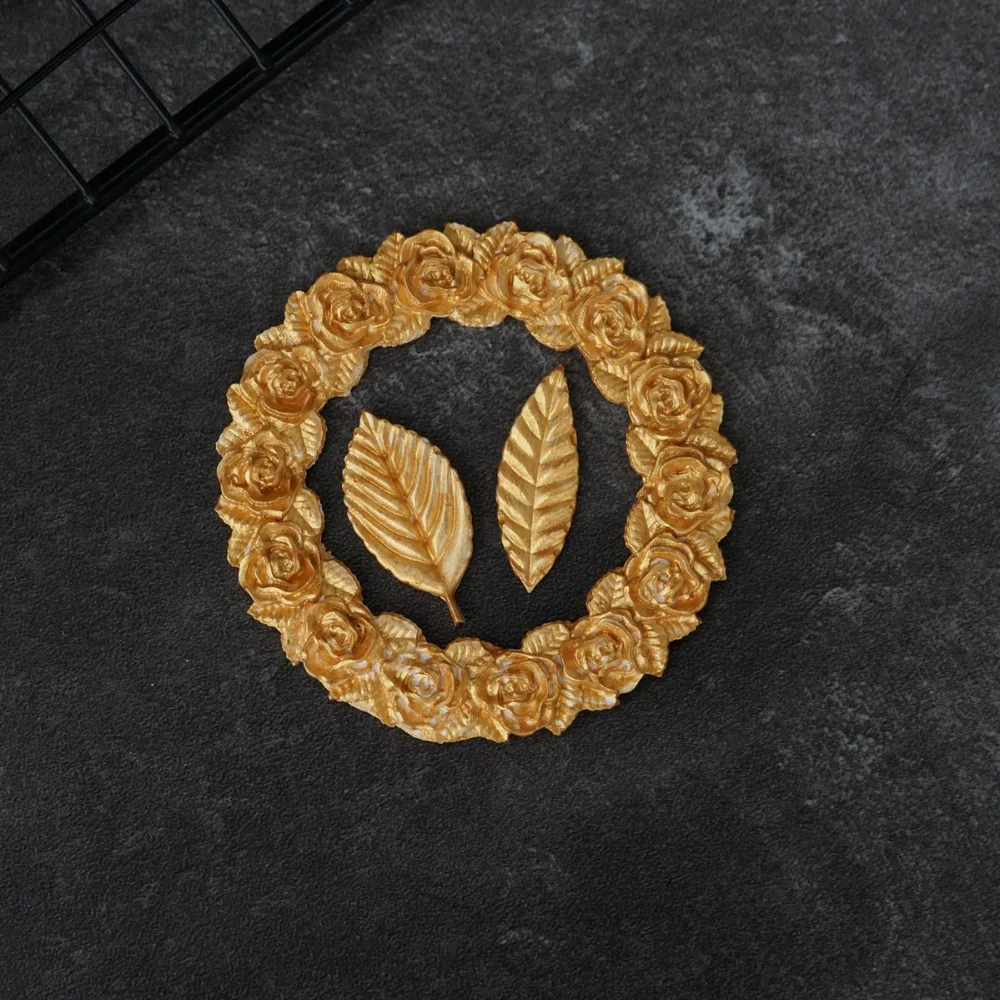 Цветочная обруч искусственная Роза цветочная гирлянда с узором листьев