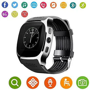 

K8 Bluetooth Smart Watch Camera Facebook Whatsapp Support 2G SIM TF Card Call Smartwatch for Samsung Galaxy S7 Edge PK Q18 DZ09