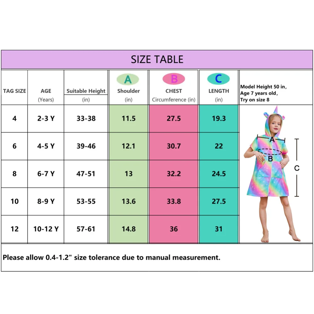 Fioday/банные халаты для девочек; белые толстовки с капюшоном на молнии с единорогом; пляжное платье для детей; Прямая