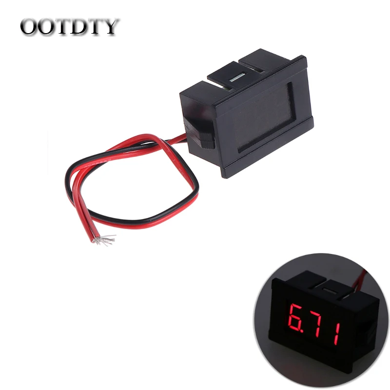 

OOTDTY DC 2 Wires 4.5-30V Mini LED Digital Display Voltmeter Volt Voltage Panel Meter dorp shipping
