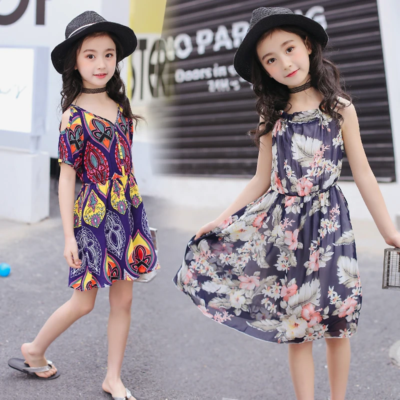 Holiday-Dresses-for-Girls-4-16Y-2018-New-Summer-Flowers-Sleeveless ...