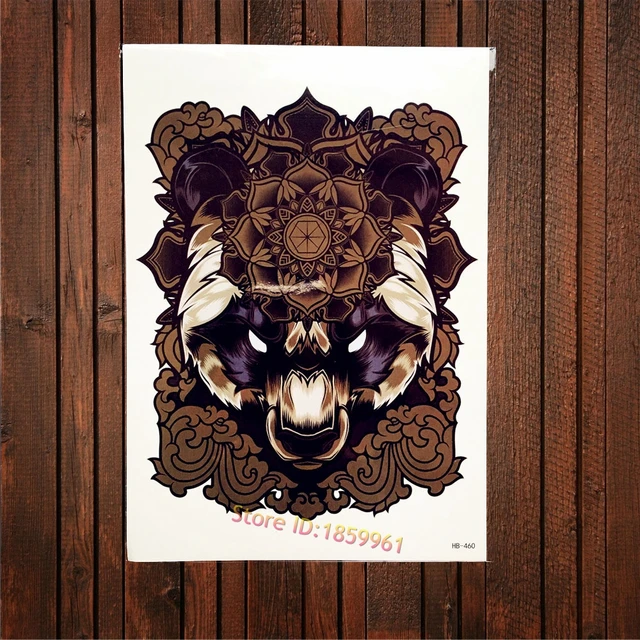 HOT! Arabic Moon Owl Temporary Tattoo Islamic Muslim Waterproof Tattoo